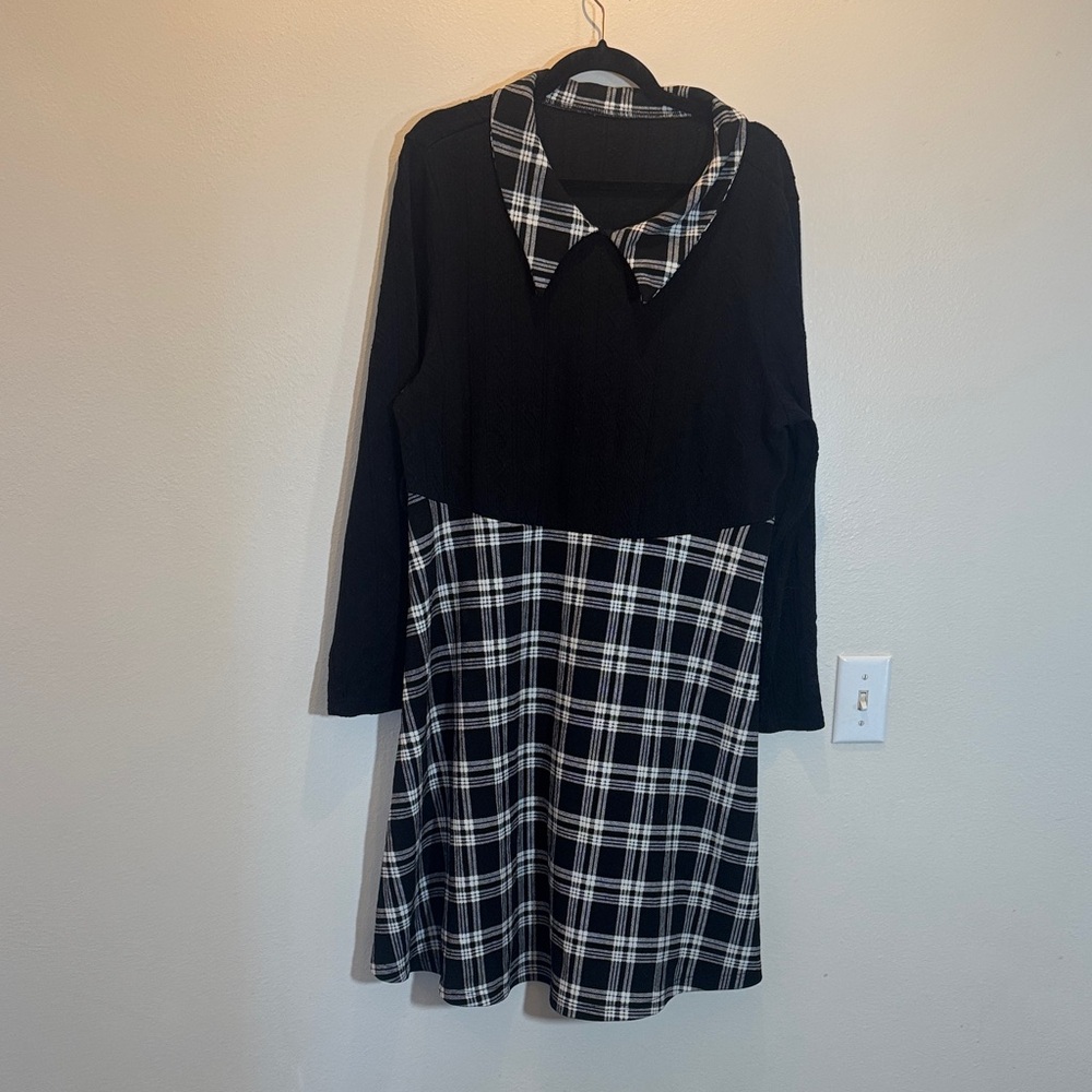Stylish Black and White 2 in 1 Dress